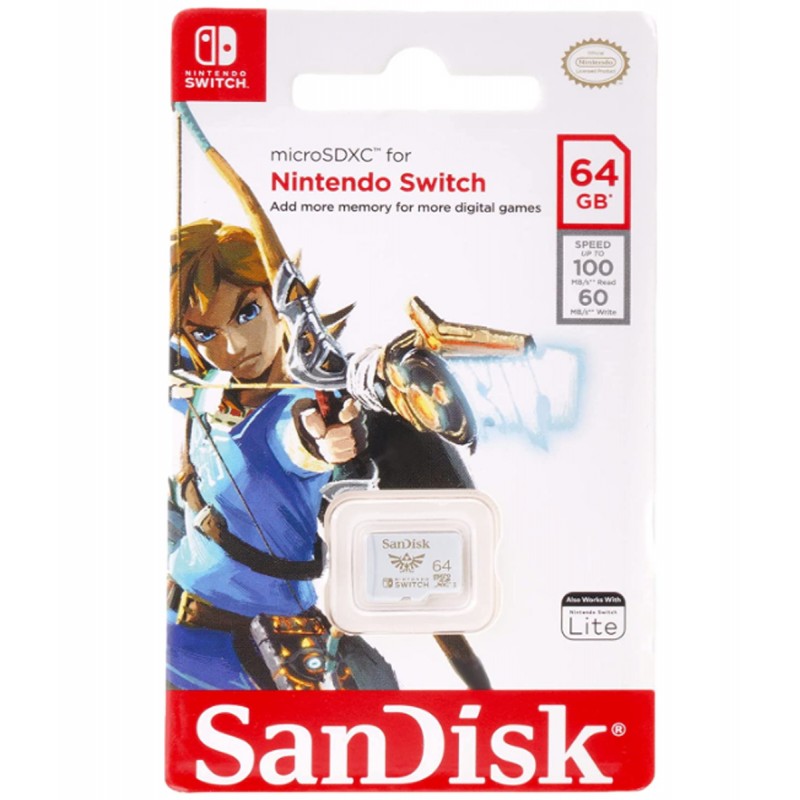 SanDisk 64GB microSDXC-Card, Licensed for Nintendo-Switch - SDSQXAT-064G-GNCZN